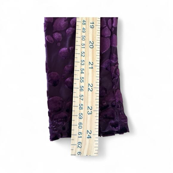 Tommy Hilfiger Puff Sleeve Burnout Dress 2 Velvet Floral Faux Wrap V Neck - Picture 13 of 13